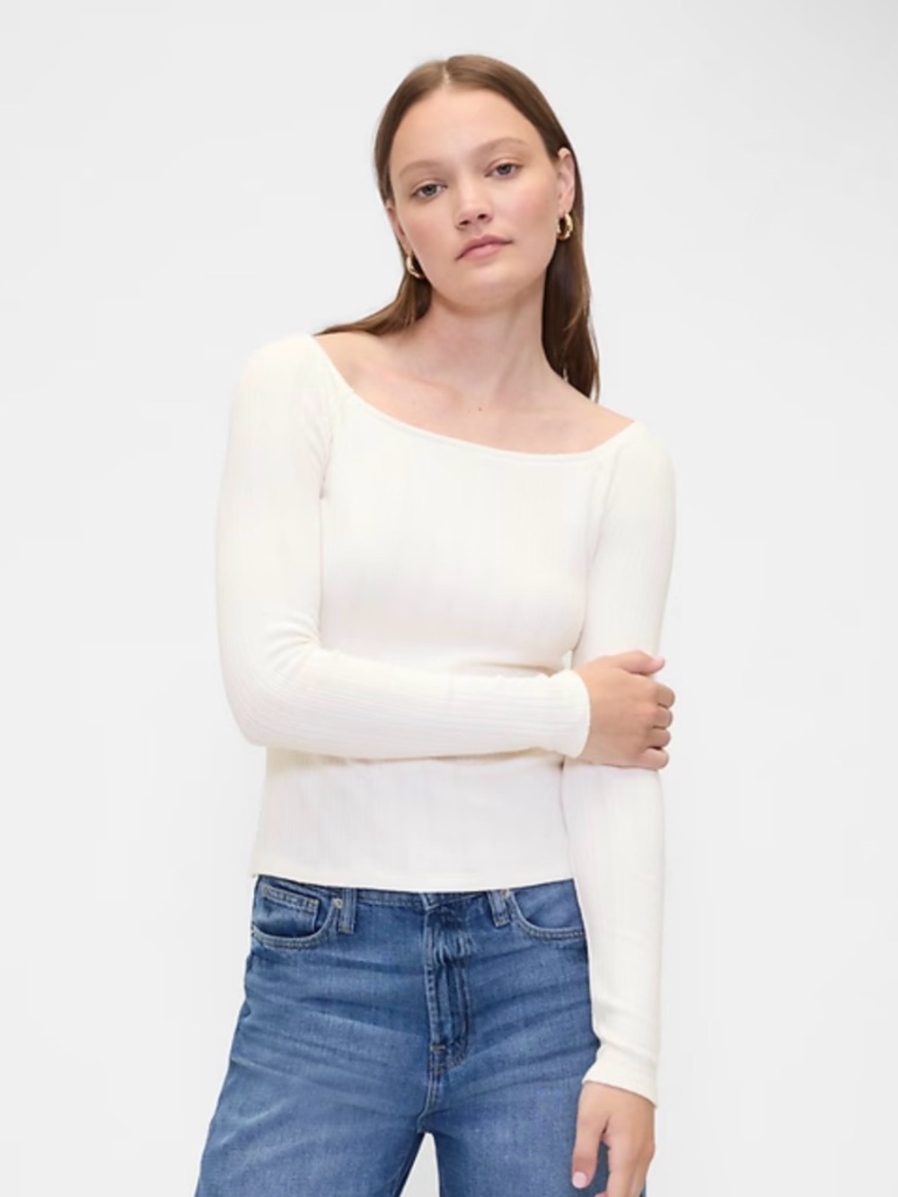 Gap Ribbed Boatneck Top - Picture 2 of 8